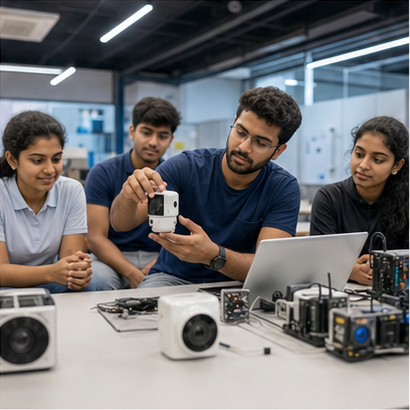 Adult students in a hands-on security skills workshop