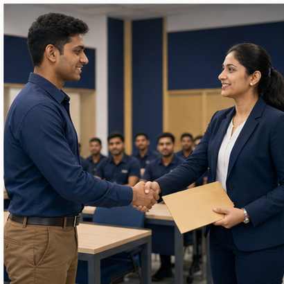 Candidate receiving an offer before professional induction
