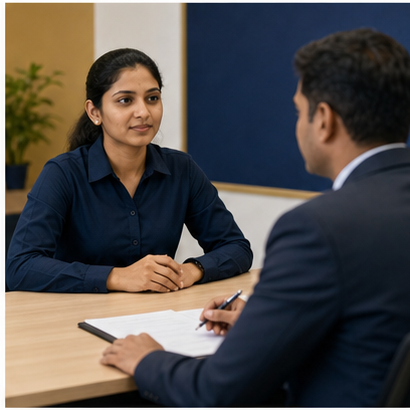 Candidate in a structured interview