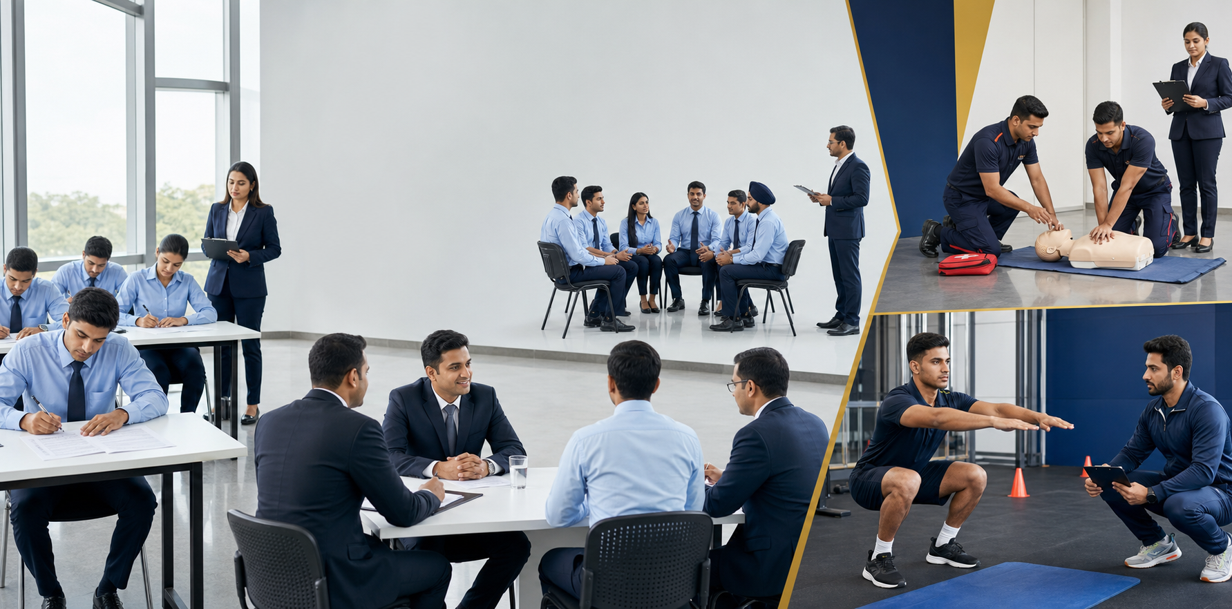 Durgashtra candidates completing written, interview, group discussion, first-aid and fitness assessments