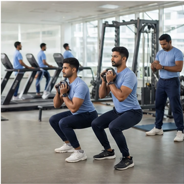Fit employee training with weights representing the Fitness and Readiness Award