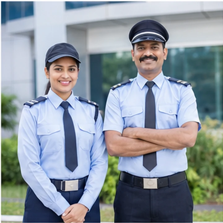 Male and female officers in excellent uniform representing the Best Turnout Award