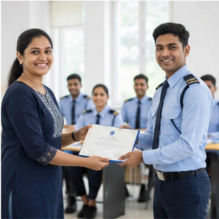Professional holding a certificate and medal representing learning achievement