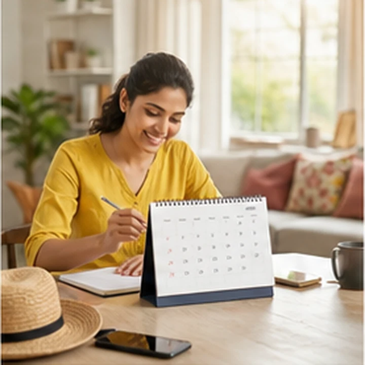 Leave calendar and rest setting representing weekly rest and holidays