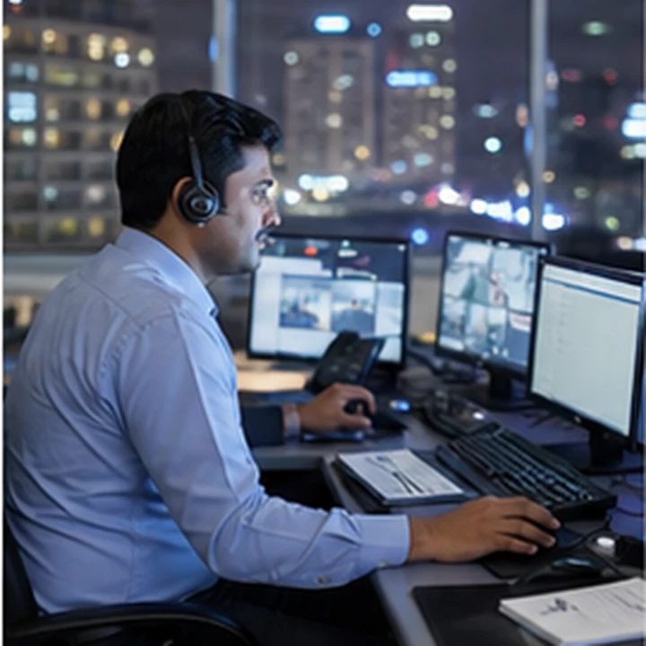 Security employees working a night shift representing overtime and special-shift support