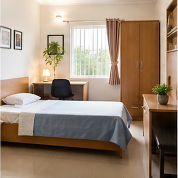 Clean employee room representing accommodation support