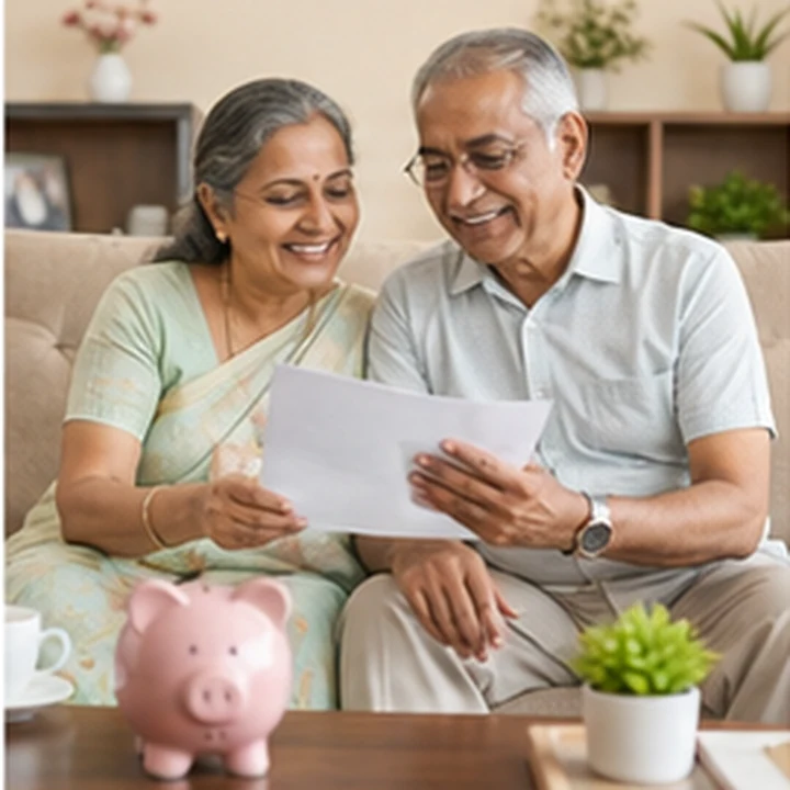Retired couple with savings representing pension and NPS opportunity